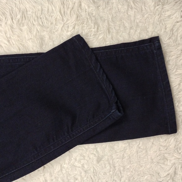 MiH Jeans The Oslo Blue Kara Dark Wash Four Pocket Mid Rise Long Slim Leg Jean - Picture 13 of 14